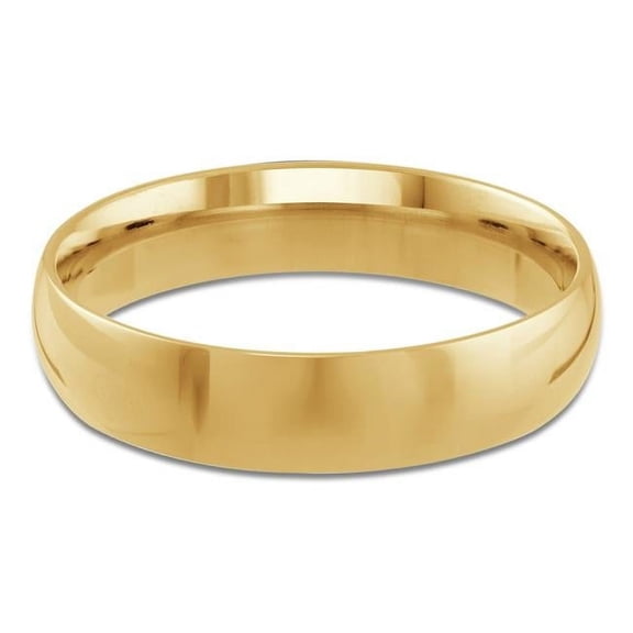 5 mm Comfort Fit Classic Mens Wedding Band Ring in 10K Yellow Gold - Size 10