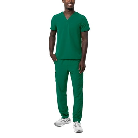 

Adar Addition Go-Basic Scrub Set For Men - Classic V-Neck Scrub Top & Cargo Scrub Pants