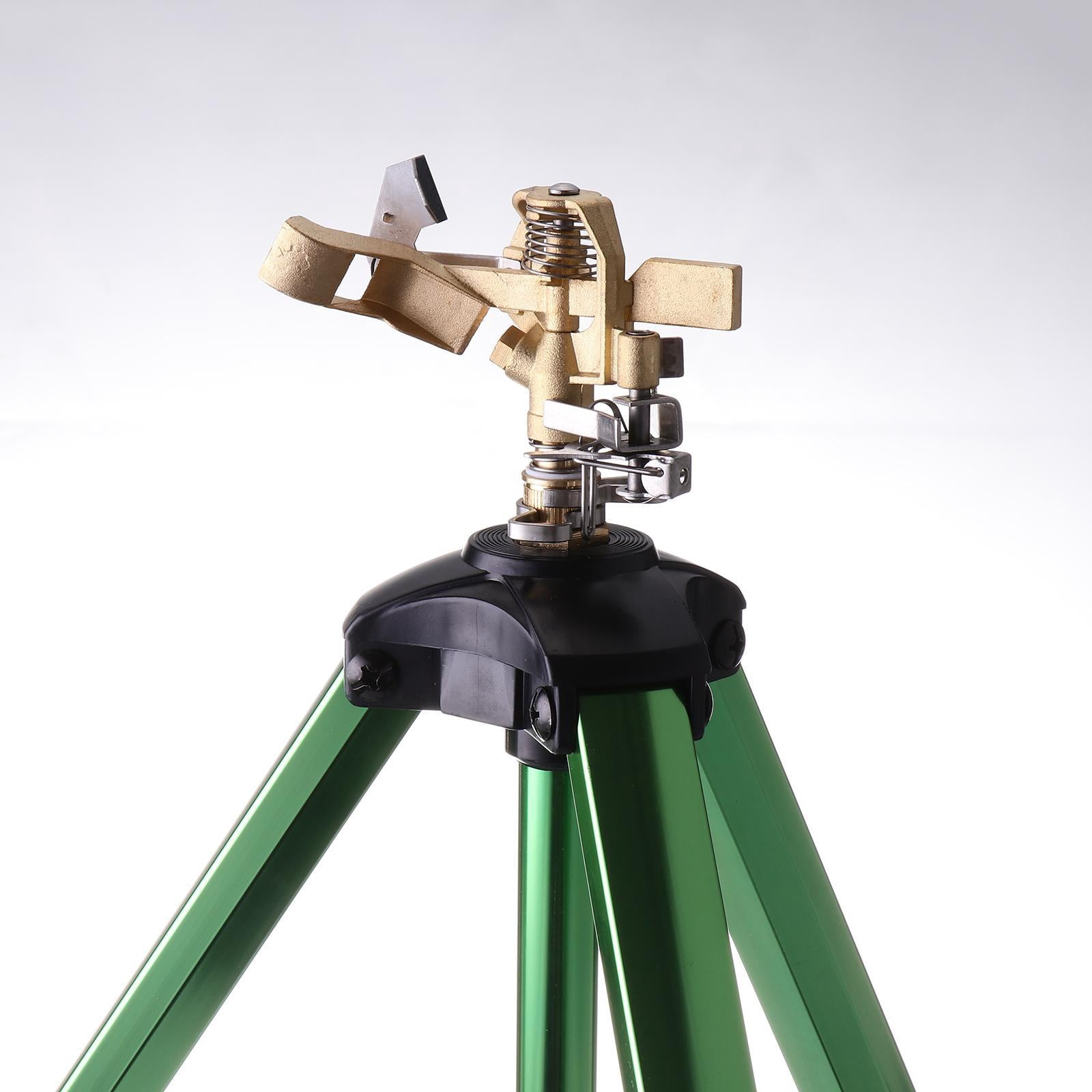 oshhnii 2 Pieces Impact Sprinkler Head on Tripod Base Tripod Sprinkler for Yard Lawn