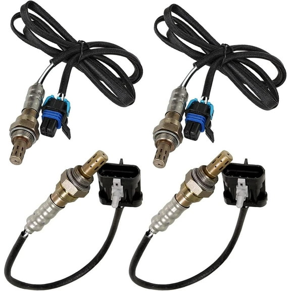 Front and Rear Oxygen Sensors Compatible with Chevy 2003-1997 CORVETTE 5.7L V8 4pcs o2 sensor
