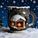 thumbnail image 5 of Adorno grande de estrella de plástico con forma de gorro de Papá Noel para la punta del árbol de Navidad, ideal para decorar fiestas navideñas en casa. NCHKUN, 5 of 6