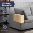thumbnail image 7 of ZAFLY L Shaped Sofa Couch, Linen Sectional Couches with Lounge Chaise for Living Room- Dark Grey, 7 of 7