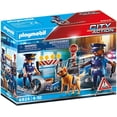 thumbnail image 1 of Playset Playmobil Roadblock Policía con 2 oficiales y K9, 1 of 1
