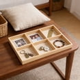 thumbnail image 1 of Wooden Sorting Tray 13.77 Inches Multi Compartment Storage Divider Organizer Showcase Display Box Home Handicraft Jewelry Tea Bags Small Parts Office Kitchen Storage Solution, 1 of 6