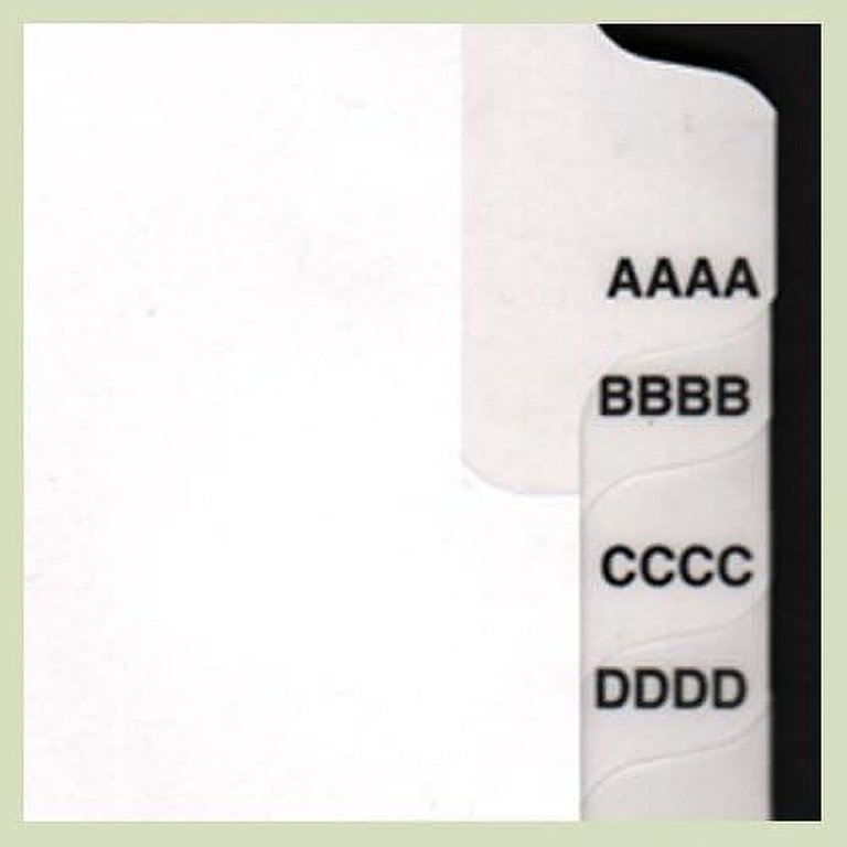 INDEX - おじおじさま　専用ページ Exhibitindexes® Exhibit Tabs AAAA-ZZZZ (4A-4Z) Made in USA
