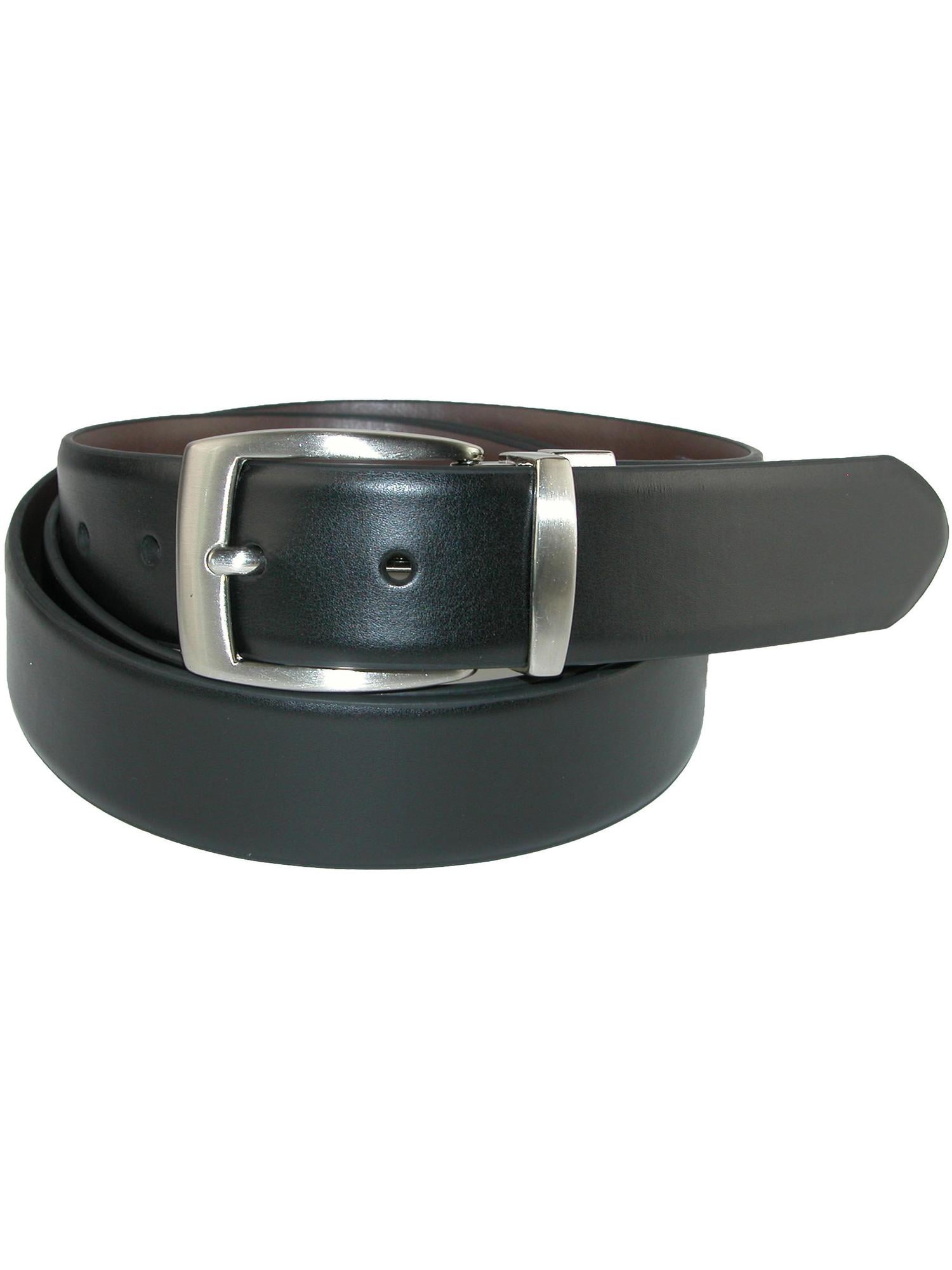 MEN/'S LEATHER DRESS REVERSIBLE BLACK//GRAY BELT SIZES 54/" /& BIG AND TALL 32/"