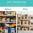 thumbnail image 3 of Neatifyes Pantry Baskets Set of 2 16x12in Water Hyacinth Storage Baskets, Woven Wicker Kitchen Organizers with handles w/Chalkboard Label Chalk Marker - Black, 3 of 7