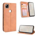 thumbnail image 2 of Compatible with Google Pixel 4A 4G Case Magnetic Closure Vintage Pattern PU Leather Wallet Cover with Card Slots-Brown, 2 of 5