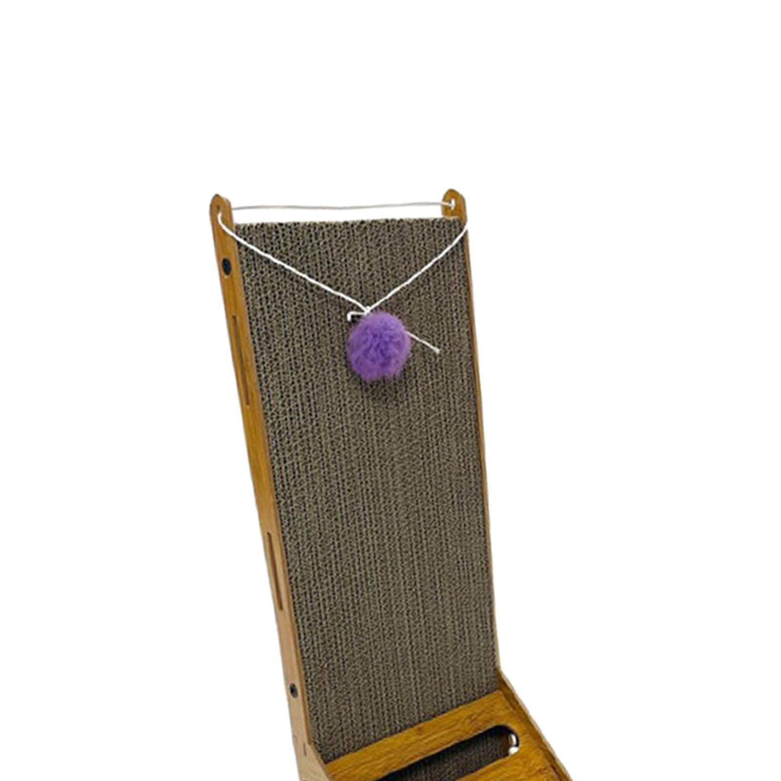 Cat Scratch Pad Lounge Scratching Pet Toy Cushion Corrugated Scratching Bed Cat Scratcher for Small Medium Large Cats Kitty 62.3x40x24cm Ball