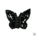 thumbnail image 4 of Lily 1.75"x1.25" Black Navy White Sequins Butterfly Sew On Applique Patch DIY, 4 of 6