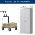 GangMei 71 In Metal Storage Garage with Locking Doors and