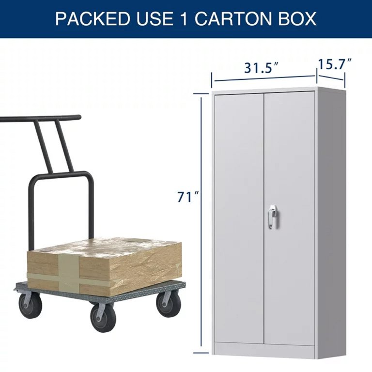 GangMei 71 In Heavy Duty Metal Storage Cabinet with Locking
