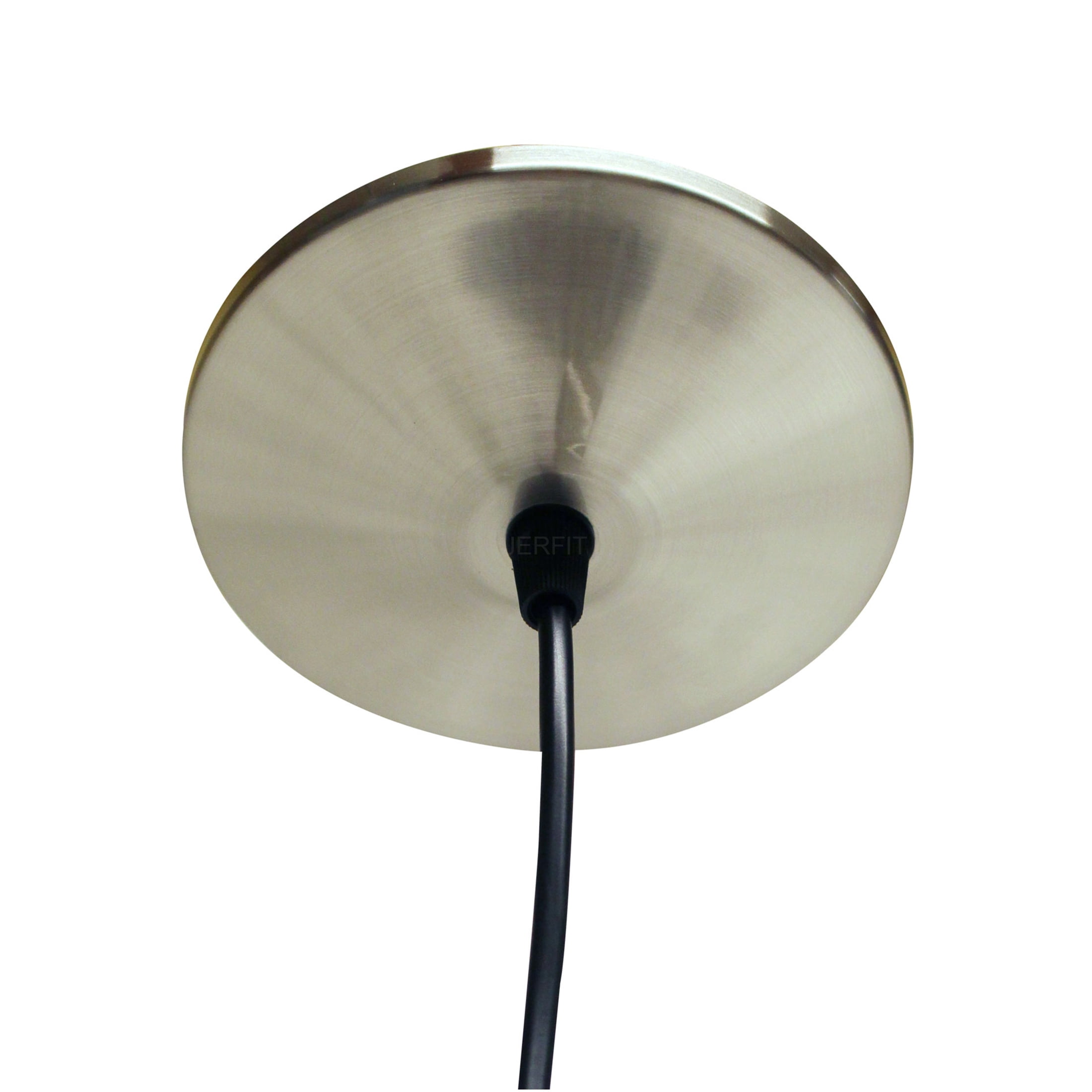 JERFIT Vintage Industrial Pendant Light Fixture with Linen Shade, 2-Light Brushed Nickel Ceiling Hanging Light for Kitchen Island, Bedroom, Dining Room
