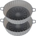 thumbnail image 1 of 2Pcs Air Friteuse Silicone Pot avec Poignée Réutilisable Air Friteuse Doublure Résistant à la Chaleur Air Friteuse Silicone Panier 7.48inch, 1 of 10
