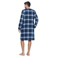thumbnail image 4 of Ashford & Brooks Mens Flannel Plaid Long Sleep Shirt Henley Nightshirt, 4 of 6
