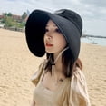 thumbnail image 4 of Fashionable Travel Bucket Hat Visor Big Brim Sun Protection Beach Sunhats Women Hat Summer Hat Sun Protection Cap PINK, 4 of 8
