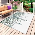 thumbnail image 4 of Outdoor Rug 3x5 ft Eucalyptus Leaves Outdoor Large Area Rug Non Slip Rubber Sage Green Leaf Plant Front Door Mat RV Rug Camping Carpet Patio Outdoor Rugs for Backyard Balcony Deck Porch Indoor, 4 of 9