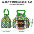 thumbnail image 5 of Colorful Cartoon Dinosaurs FlyingReptiles Pattern Drawstring Lunch Bag Women - Drawstring Lunch Bag Insulated for Work Office - Stain-Resistant Large Lunchbags for Women with Multi-Pockets, 5 of 6