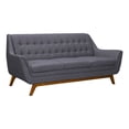 thumbnail image 2 of Armen Living Janson Mid-Century Sofa in Champagne Wood Finish and Dark Grey Fabric-Finish:Champagne Wood,Material:Wood, 2 of 3