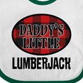 thumbnail image 4 of Inktastic Daddy Little Lumberjack Plaid Boys Baby Bib, 4 of 4
