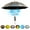 Reflective Silver, variant on Golf Umbrella with Fan and Mister. Portable misting and shade that blocks 99.9% of UVA and UVB rays UV sun protection and cooling at festivals, beach, and sporting events. (American Flag)