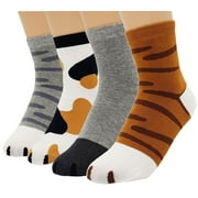 JJMax Women's Cute Kitty Cat Paws Socks with Paw Prints on Toes