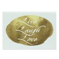 thumbnail image 1 of Live Laugh Love Cutting Board, Inspirational Words Life Message on a Big Color Spot Modern Design, Decorative Tempered Glass Cutting and Serving Board, Large Size, Pale Coffee Yellow, by Ambesonne, 1 of 1