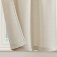thumbnail image 5 of Curtainking Beige Kitchen Curtains 24 inch Linen Textured Cafe Curtains for Bathroom Farmhouse Light Filtering Tier Curtains Rod Pocket 2 Panels, 5 of 9