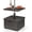 Coffee, variant on WoofPaw Outdoor Side Table with Umbrella Stand, 175 lbs Fillable Weighted Bag, Adjustable Umbrella Table Tray, 2 Wheels and 2 Handles, Umbrella Base with Storage for Patio Deck Garden (Coffee)