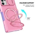 thumbnail image 3 of Phone Case for Samsung Galaxy Note 20 Ultra with Sliding Camera Cover, Hand Grip Anti Slip Design Kickstand Ring Holder Hybrid Magnetic Wireless Charging Phone Cover for Note 20 Ultra - Pink, 3 of 10