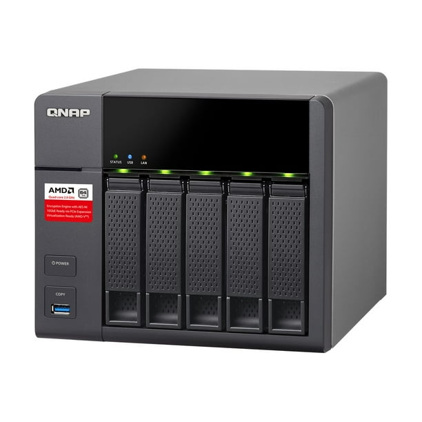 QNAP NAS TS-563 Turbo - Serveur NAS - 5 Baies - SATA 6Gb/S - RAID RAID 0, 1, 5, 6, 10 - RAM 2 GB - Gigabit Ethernet - iSCSI support