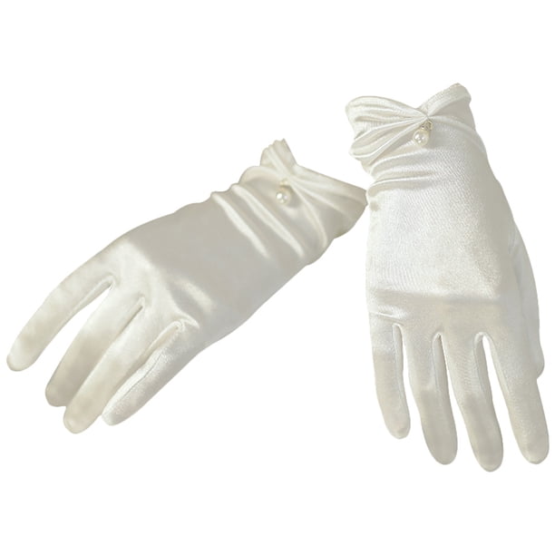 1 par de guantes de boda Mesh Guantes de novia Guantes de vestidos de novia suministro de bodas