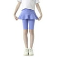 thumbnail image 4 of Girls Knee-Length Leggings with Skirt Summer Stretchy Athletic Pants for Girl 3-11 Years, 4 of 8