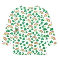 thumbnail image 4 of LckLvx Kids St Patricks Day Tops Cute Print 3/4 Sleeve Crewneck Shamrock Graphic Pullover Casual Blouse 3-12 Years, 4 of 5