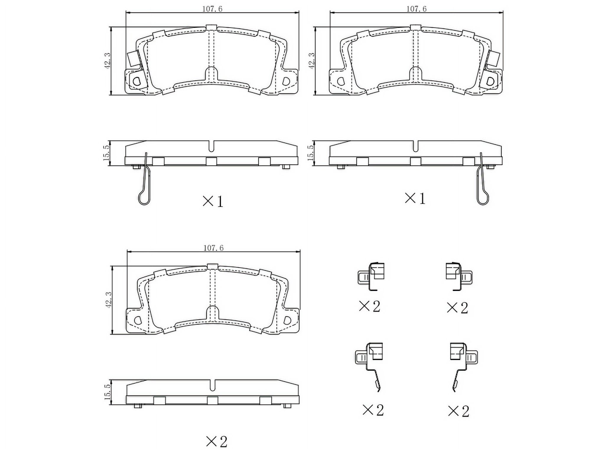 Winstop Brake Pad Set, Rear WS.0325.0.C, Toyota Camry 1999-1988
