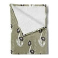 thumbnail image 2 of Floral Soft Flannel Fleece Throw Blanket, Flowers Tiny Branches Leaves Dotted Blooms Pattern Garden Theme, Cozy Plush for Indoor and Outdoor Use, 50" x 70", Khaki Dark Brown Cream, by Ambesonne, 2 of 5
