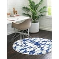 thumbnail image 3 of Rugs.com Ariel Collection Rug – 4 Ft Round Blue Medium Rug Perfect For Kitchens, Dining Rooms, 3 of 8