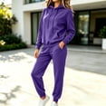 thumbnail image 6 of RongHuan Women Sweatsuits Sets 2 Piece Drawstring Oversized Hoodies Jogger Sweatpants Ouftit Fall Winter Tracksuits, 6 of 8