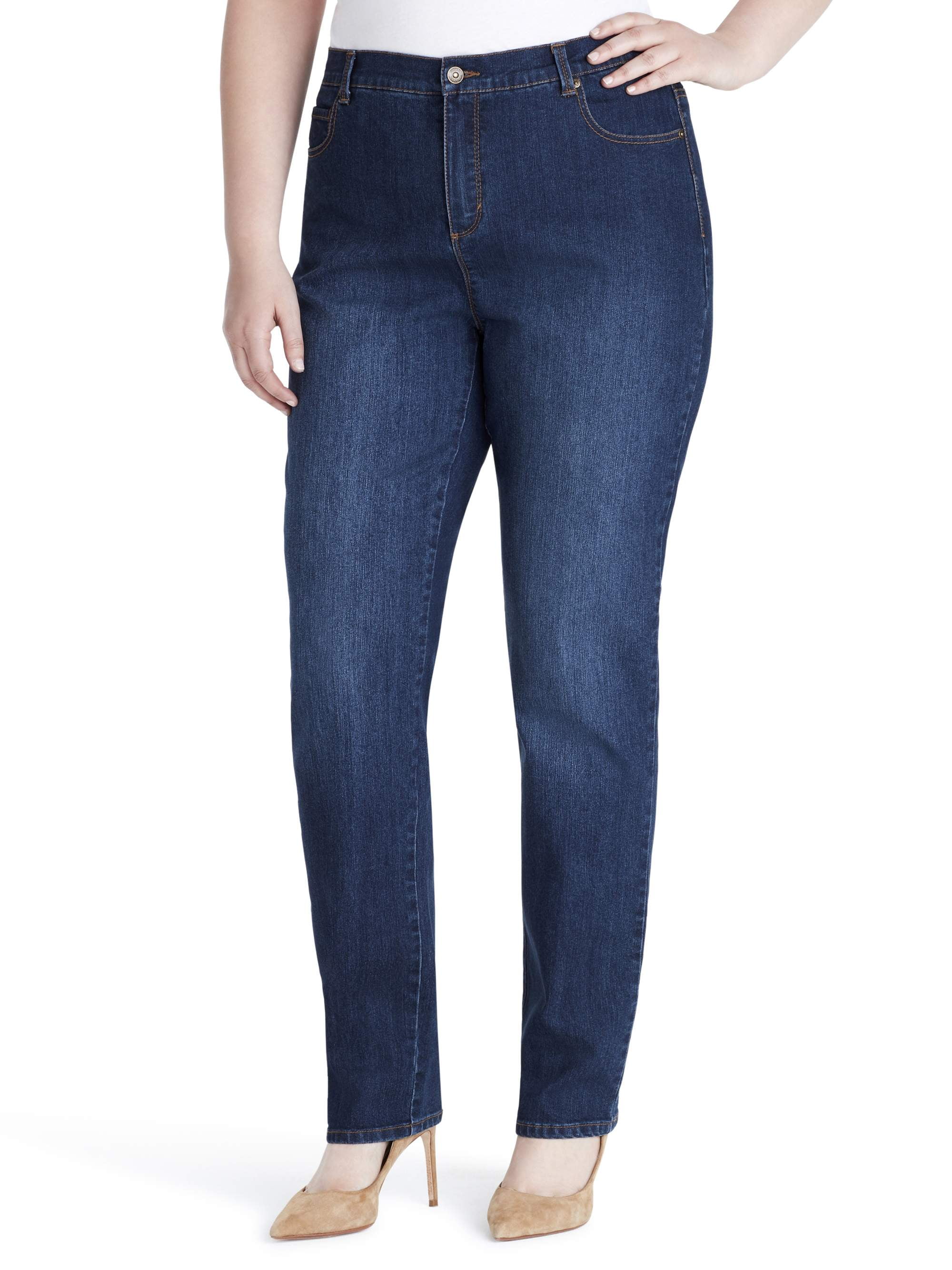 Select Size Gloria Vanderbilt Ladies' Amanda Denim Jeans DARK BLUE PORTLAND 