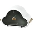 thumbnail image 1 of Caja de pañuelos en forma de nube de 12,80 x 5,12 x 7,99 pulgadas, soporte para toallas con gancho inalámbrico, toallero montado en la pared, caja de almacenamiento extraíble, 1 of 5