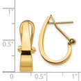 thumbnail image 3 of 14K Yellow Gold Earring J-Hoop Women'S 18 mm 5 Polished Omega Back Post Earrings, 3 of 3