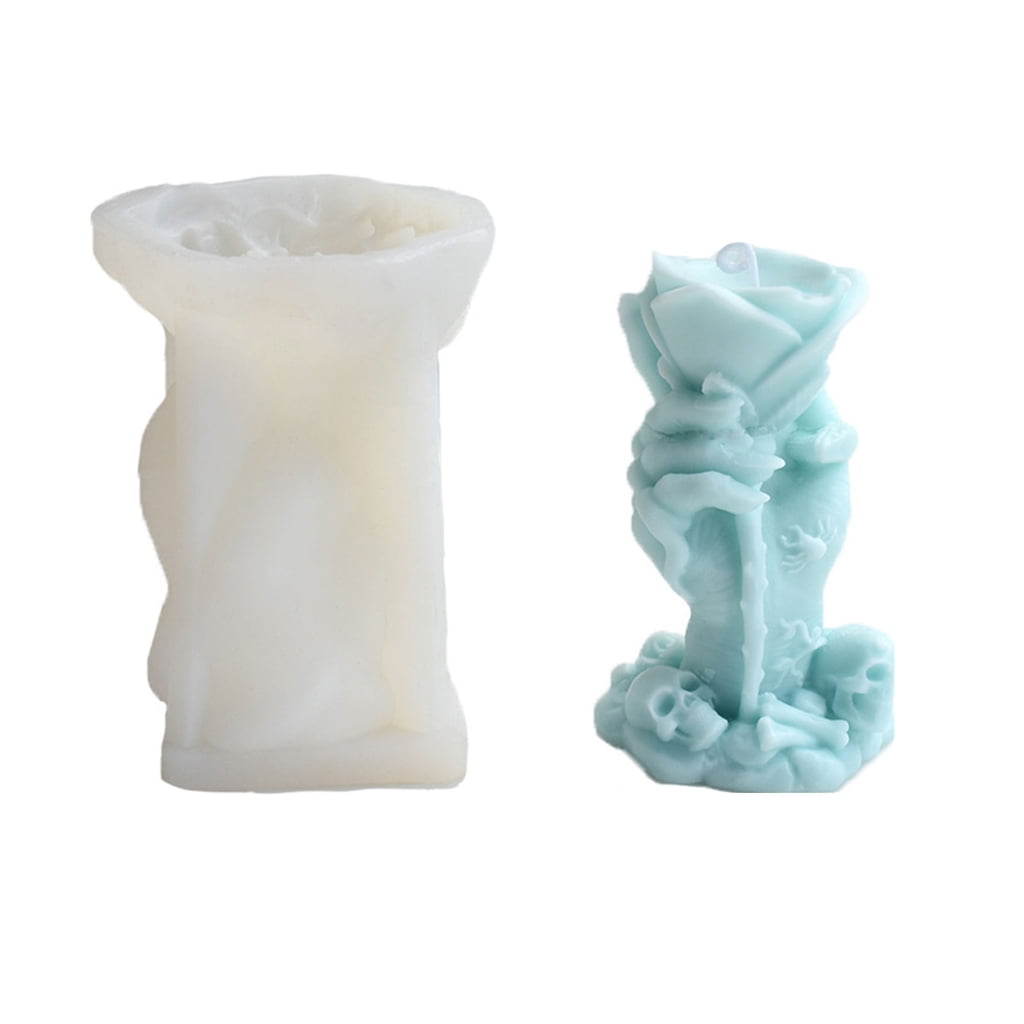 Halloween Rose Hand Silicone Mold DIY Crafts Project Reusable Soap Candle Plaster Chocolate Baking Tool Supplies