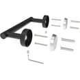 thumbnail image 4 of Matte Black Double Post Pivoting Wall Mounted Stainless Steel Toilet Paper Holder for Bathroom RV, by RUACQ, 4 of 8