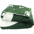 thumbnail image 3 of Michigan State Spartans 3 Pc Reversible Cotton Comforter Set, 1 Comforter, 2 Shams, Queen, 3 of 5