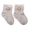 jingyuKJ Baby Cotton Soft Socks Lion Pattern Boy Girl Winter Socks for 6-12M (Grey
