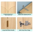 thumbnail image 4 of Ktaxon 2 Doors Fluted Wardrobe Armoire Closet with Hanging Rod, Wood Modern Drawer Shelf Elegant Oak Finish Closet with Metal Handles, Farmhouse to Mid Century Style, 4 of 11