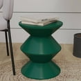 thumbnail image 4 of LeisureMod Aura Modern Round Side Table with Double Hourglass Design, ABS Plastic Accent End Table for Living Room, Patio, Indoor & Outdoor Use, Green, 4 of 11