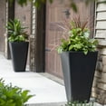thumbnail image 4 of Step2 Bridgeview 26" Tall Black Plastic Square Indoor Outdoor Planter, 4 of 21