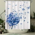 thumbnail image 3 of Hydrangea Shower Curtain Natural Flower Shower Curtain Elegant Bathroom Set Polyester Fabric Waterproof With Hook 54"W x 78"L (Pack of 1), 3 of 6