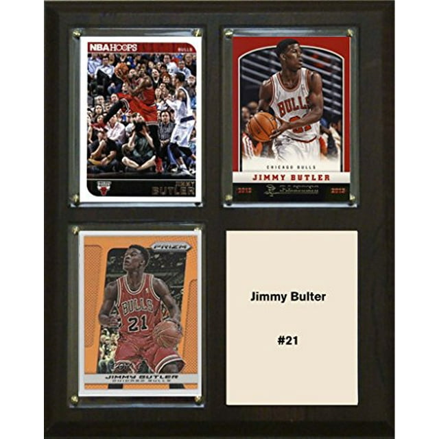 NBA Chicago Bulls Jimmy Bulter Three Card Plaque, Brown, 8" x 10"